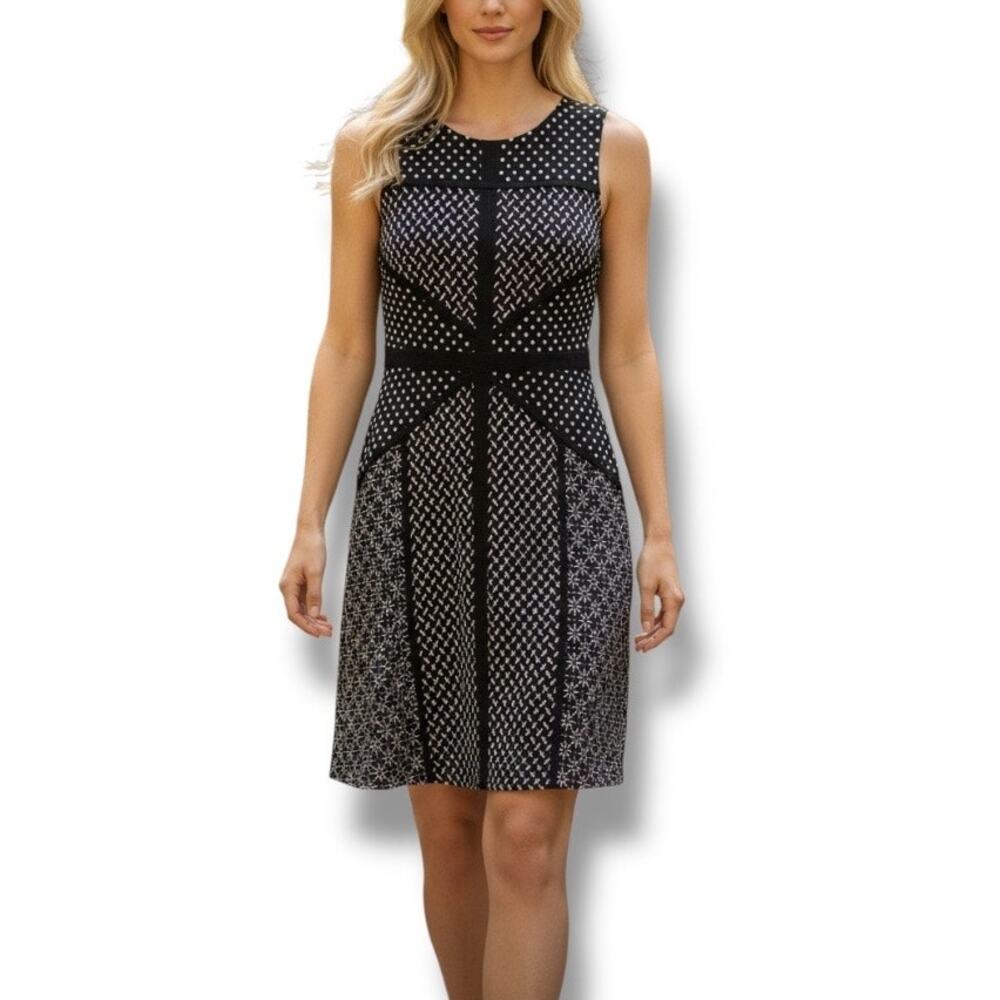 Just...Taylor mixed print sleeveless A-line dress women's 10